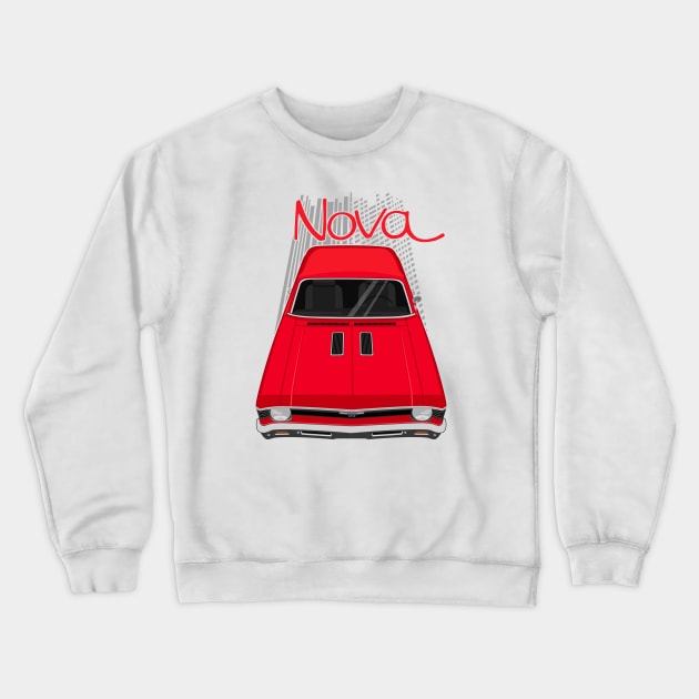 Chevrolet Nova 1969 - 1972 - red Crewneck Sweatshirt by V8social